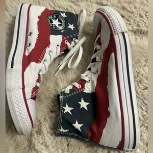 Converse Chuck Taylor Red White and Blue Hi Tops
